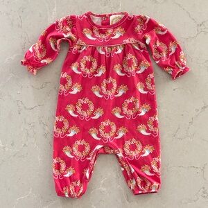 The Beaufort Bonnet Company Pink Floral Baby One-Piece Bodysuit